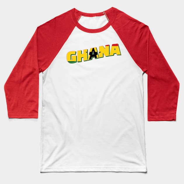 Ghana Vintage style retro souvenir Baseball T-Shirt by DesignerPropo